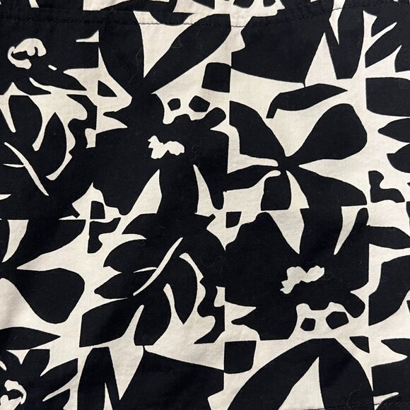 Free Assembly Relaxed Fit Print Cotton Dress, Pockets, Black White, XL - Picture 6 of 9